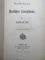 
1 F 74&lt;2&gt; : Entstehung des deutschen Königthums (1881)