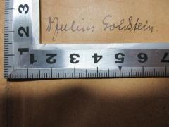 - (Goldstein, Julius), Von Hand: Autogramm; 'Julius Goldstein.'. 