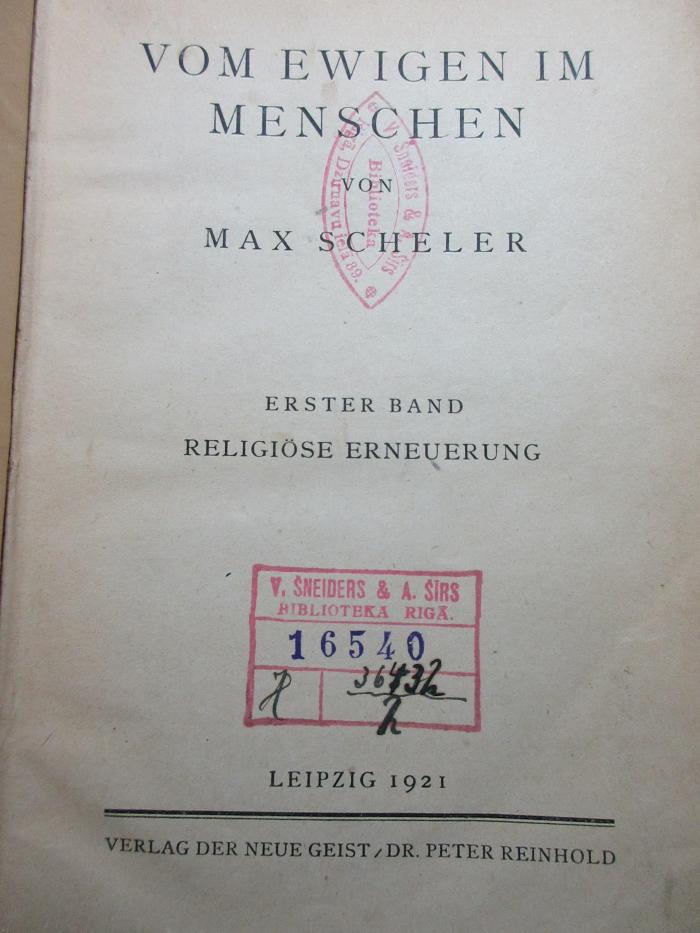 
1 G 218-1 : Religiöse Erneuerung (1921)