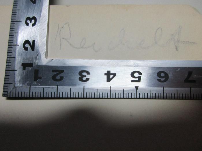 1 G 269&lt;5&gt; : Psychologie des Jugendalters (1925);-, Von Hand: Autogramm; 'Reichelt[?]'