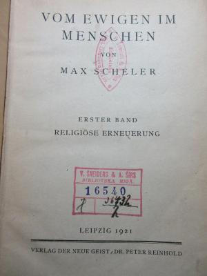 
1 G 218-1 : Religiöse Erneuerung (1921)