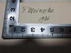 - (Meinecke, Friedrich), Von Hand: Autogramm, Datum; 'F. Meinecke.
1936'. 