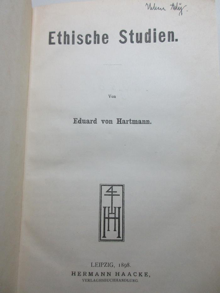 
1 G 336 : Ethische Studien (1898)