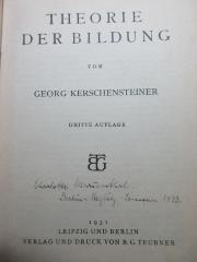 
1 G 343&lt;3&gt; : Theorie der Bildung (1931)