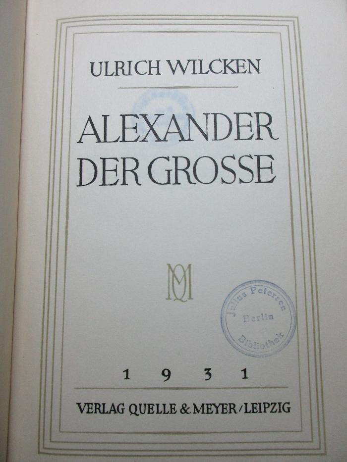 
10 F 129 : Alexander der Grosse (1931)