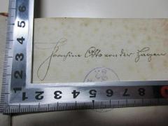 - (Hagen, Joachim Otto von der), Von Hand: Autogramm; 'Joachim Otto von der Hagen.'. 