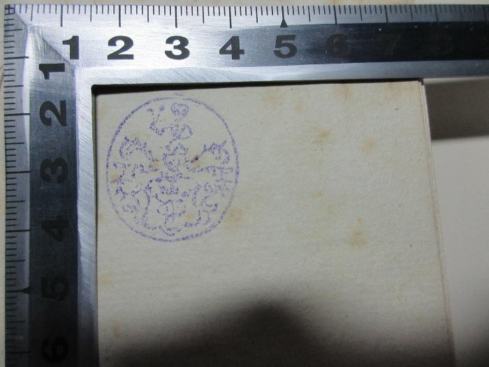 10 F 174-1 : Briefe in die Heimat aus Deutschland, der Schweiz und Italien (1818);- (Hagen, Joachim Otto von der), Stempel: Monogramm, Zeichen; '[Ranken]'. 
