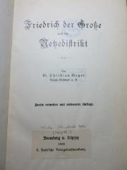 10 F 26&lt;2&gt; : Friedrich der Große und der Netzedistrikt (1908)