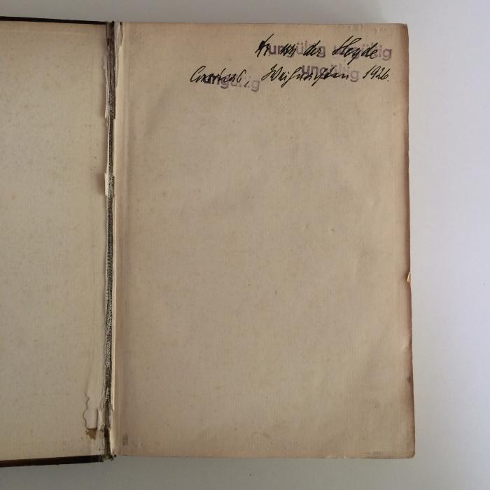 Gb 674  : Meine Mission in Russland (1926);-, Von Hand: Widmung; 'Dr. von der Heyde … Weihnachten 1926.'
