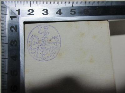 10 F 174-1 : Briefe in die Heimat aus Deutschland, der Schweiz und Italien (1818);- (Hagen, Joachim Otto von der), Stempel: Monogramm, Zeichen; '[Ranken]'. 