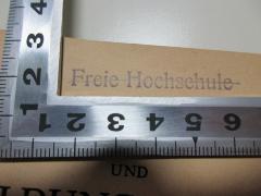 - (Freie Hochschule), Stempel: Name; 'Freie Hochschule'. 