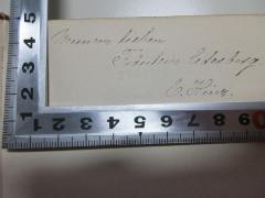 - (Lederberg, [?];Hinz, E.), Von Hand: Name, Widmung; 'Meinem lieben
Fräulein Lederberg[?].
E. Hinz.'. 