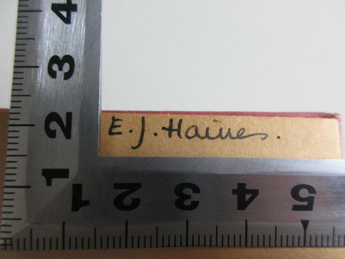 - (Hauer, E. J.), Von Hand: Autogramm; 'E. J. Hauer[?].'. ;
10 F 254&lt;7&gt; : La grande clarté du moyen-age (1945)