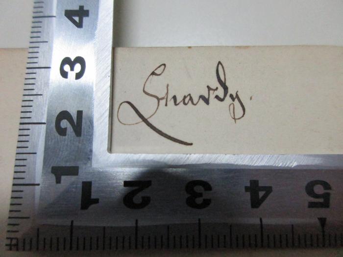 -, Von Hand: Autogramm; 'Sharby[?]';10 F 268 : Annales veterum regnorum et populorum imprimis Romanorum (1862)