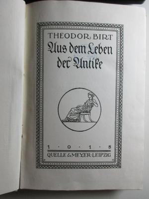 
10 F 229 : Aus dem Leben der Antike (1918)