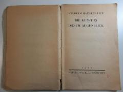 
1 H 3 : Die Kunst in diesem Augenblick (1920)