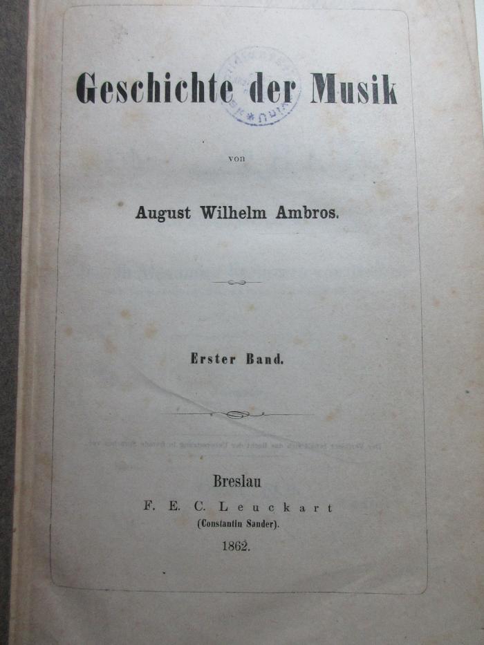 
1 H 54-1/2 : Geschichte der Musik (1862)