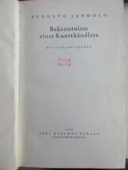 
1 H 74 : Bekenntnisse eines Kunsthändlers (1939)