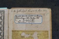 - (Jost, Isaak Marcus), Von Hand: Name, Datum, Widmung, Nummer; 'J. M. Jost'scher Legat 9. Apr. 1861.

N5'. 