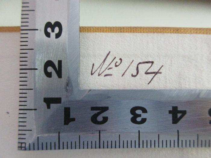 
1 H 74 : Bekenntnisse eines Kunsthändlers (1939);- (unbekannt), Von Hand: Nummer; 'No 154'. 