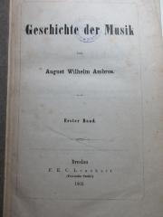 
1 H 54-1/2 : Geschichte der Musik (1862)