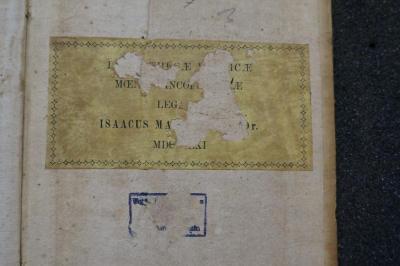 Asch1902 : ספר חדות יעקב : חדושים

 (1776);- (Jost, Isaak Marcus), Etikett: Exlibris, Name, Datum; 'Bibliothecae Publicae 
Menofrancofurtanae 
Legavit 
Isaacus Marcus Jost Dr.
MDCCCLXI'. ;- (unbekannt), Stempel: Name, Ortsangabe; 'W[...]
[...]un[...]in'. 