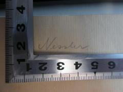 - (Nessler, Karl), Stempel: Autogramm; 'Nessler[?]'. 