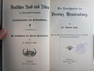 10 F 396 : Die Landschaften der Provinz Brandenburg (1905)