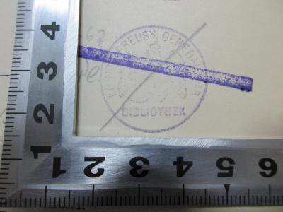 
10 F 496-4 : Lio - Yang (1909);- (König. Preuss. Generalstab Bibliothek), Stempel: Name, Wappen; 'König [?] Preuss. Generalstab
Bibliothek'. 