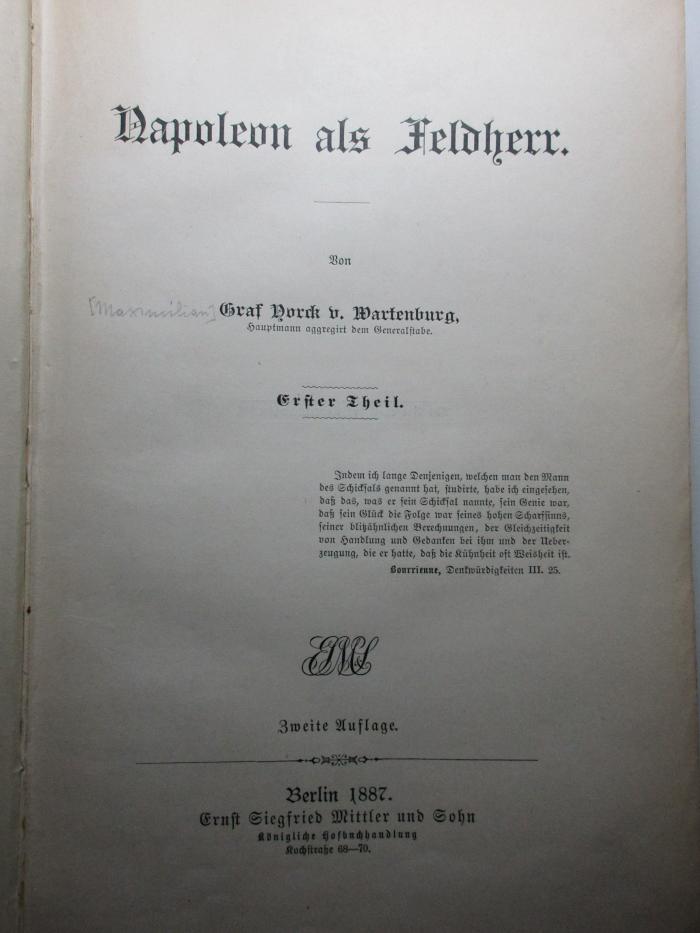 10 F 486&lt;2&gt;-1 : Napoleon als Feldherr (1887)