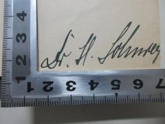 - (Sohnrey, Heinrich), Von Hand: Autogramm; 'Dr. H. Sohnrey'. 