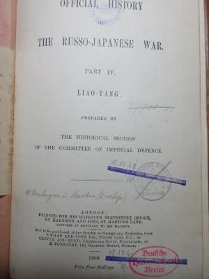 
10 F 496-4 : Lio - Yang (1909)