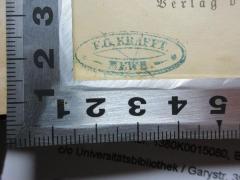 - (Krafft, F. G.), Stempel: Name, Ortsangabe; 'F. G. Krafft[?]
[?]ewe'. 