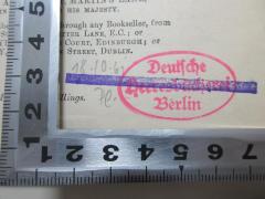 - (Deutsche Heeresbücherei (Berlin)), Stempel: Name, Ortsangabe; 'Deutsche
Heeresbücherei
Berlin'.  (Prototyp)