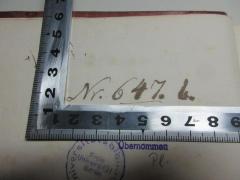 - (Königl. Wilhelms-Gymnasium zu Berlin), Von Hand: Nummer; 'Nr. 647.b'. 