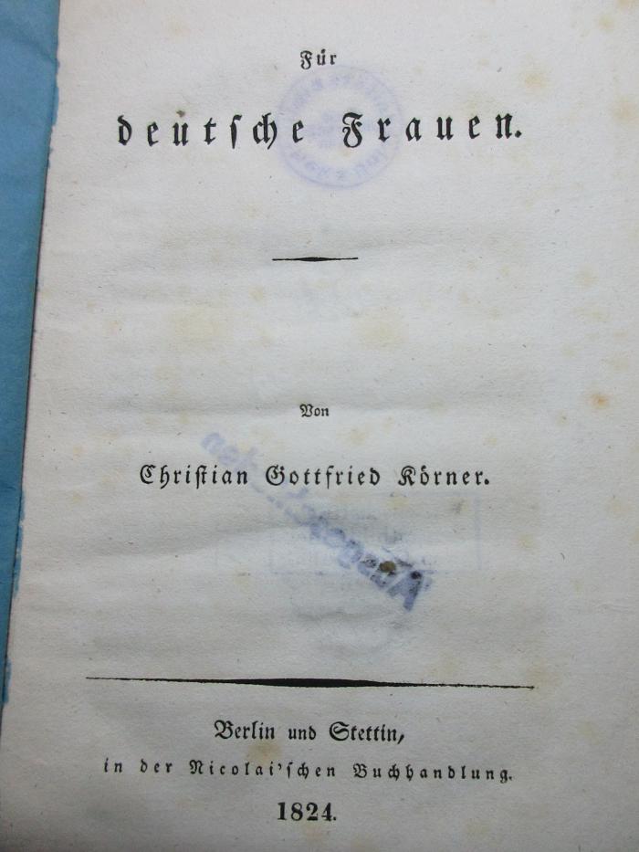 10 G 162 : Für deutsche Frauen (1824)