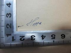 - (Hoppe), Von Hand: Autogramm; 'von[?] Hoppe'. 