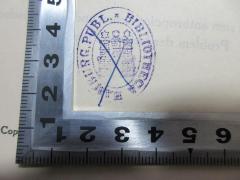 - (Lesehalle Hamburg), Stamp: Name, Image; 'Hamburg. Publ. Bibliotheca'. 