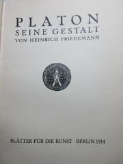 
10 G 272 : Platon : seine Gestalt (1914)