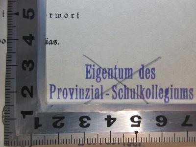 10 G 61&lt;3&gt; : Zukunftspädagogik : Berichte und Kritiken, Betrachtungen und Vorschläge (1913);- (Königliches Provinzial-Schulkollegium zu Berlin), Stempel: Name; 'Eigentum des
Provinzial-Schulkollegiums'. 