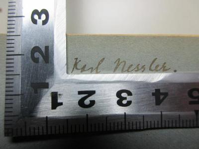 
1 N 10&lt;7&gt; : Histoire de la litterature francaise (1902);- (Nessler, Karl), Von Hand: Autogramm; 'Karl Nessler.'. 