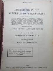 
1 K 7/1&lt;3&gt;-3,2 : Römische Geschichte (1933)