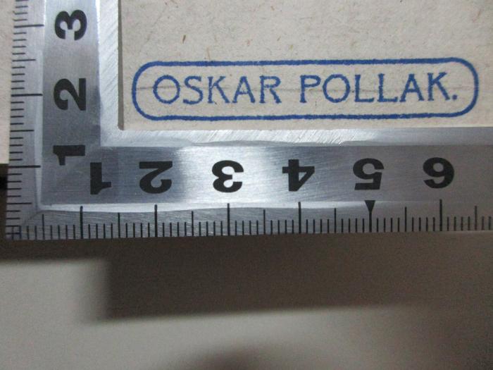 1 K 9-1 : Aristofanes : in drei Bänden (1821);- (Pollak, Oskar), Stempel: Name; 'Oskar Pollak.'. 