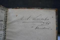 - (Levisohn, M. A. ), Von Hand: Autogramm; 'M.A. Levisohn
B. [?]
in Bruchsal '. 