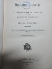 10 I 41&lt;4&gt; : Moderne Geister : literarische Bildnisse aus dem neunzehnten Jahrhundert (1901)