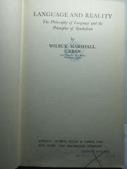
10 I 52 : Language and reality : the philosophy of language and the principles of symbolism (1939)