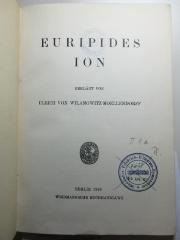 
10 K 260<a> : Euripides Ion (1926)</a>