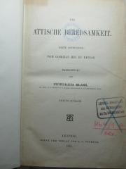 
10 K 210&lt;2&gt;-1 : Von Gorgias bis zu Lysias (1887)