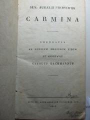 
10 K 267 : Carmina (1816)
