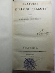 
10 K 226-1 : Dialogi quatuor: Lysis, Charmides, Hippias Maior, Phaedrus (1802)